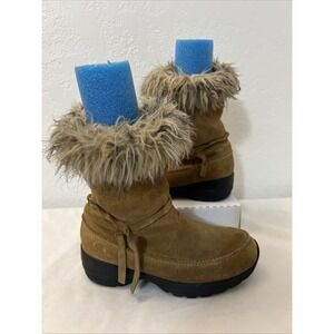 Sorel Womens Brown Northern Lite Snow Waterproof Suede Faux Fur Boots Size 7